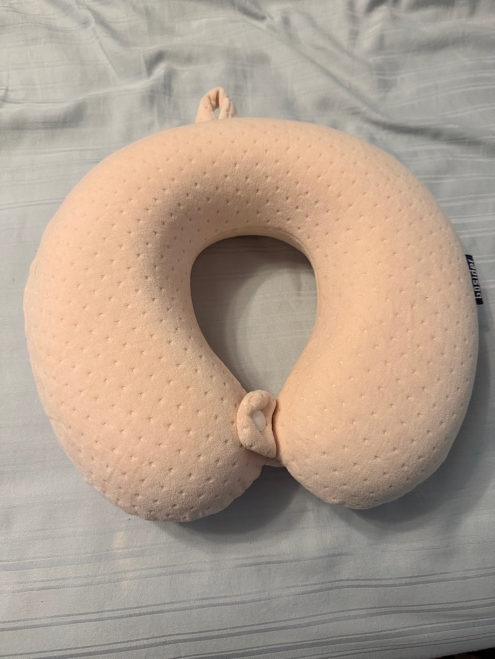 Plush Peach Travel Neck Pillow